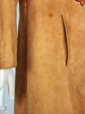 Vtg 70s Penny Lane sheepskin leather suede princess hippie