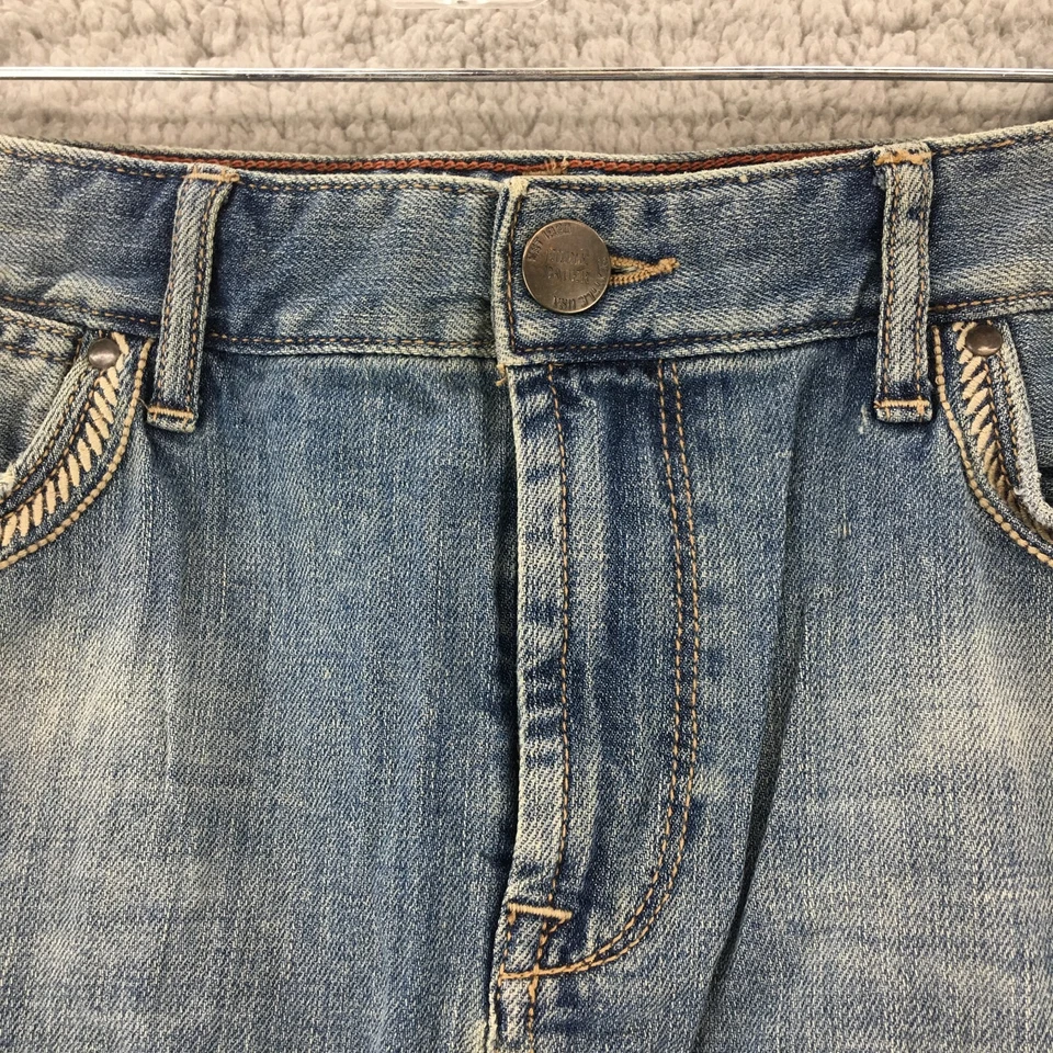 Falda vaquera Eddie Bauer para mujer 12 azul lápiz cremallera recta mosca mezcla de algodón Foto 2 de 4