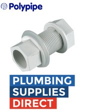 Polypipe Overflow Tank Connector Straight 21.5mm In White