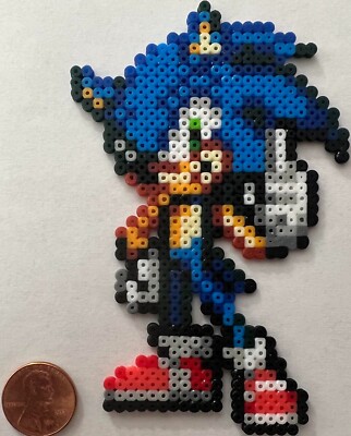 Sonic the Hedgehog Mini Bead Sprite Perler Artkal Pixel Art Retro Sega Mascot