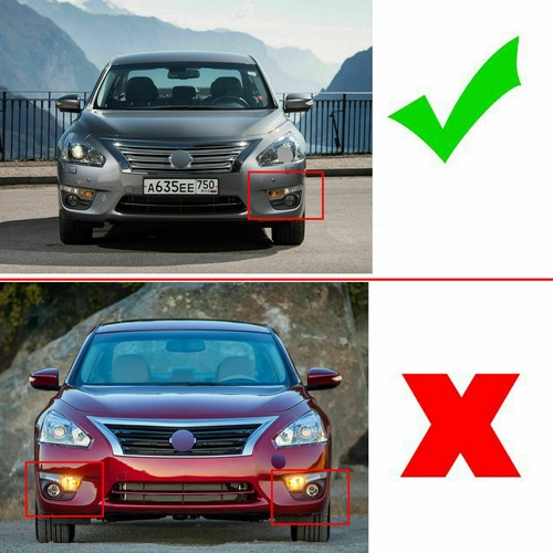 Pair Front Fog Light Lamp Bezel Covers Cap For Nissan Altima/Teana L33 2012-2015 - Picture 10 of 10