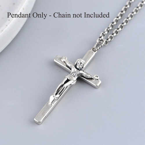 Merryshine 925 Sterling Silver Jesus Crucifix Cross Pendant