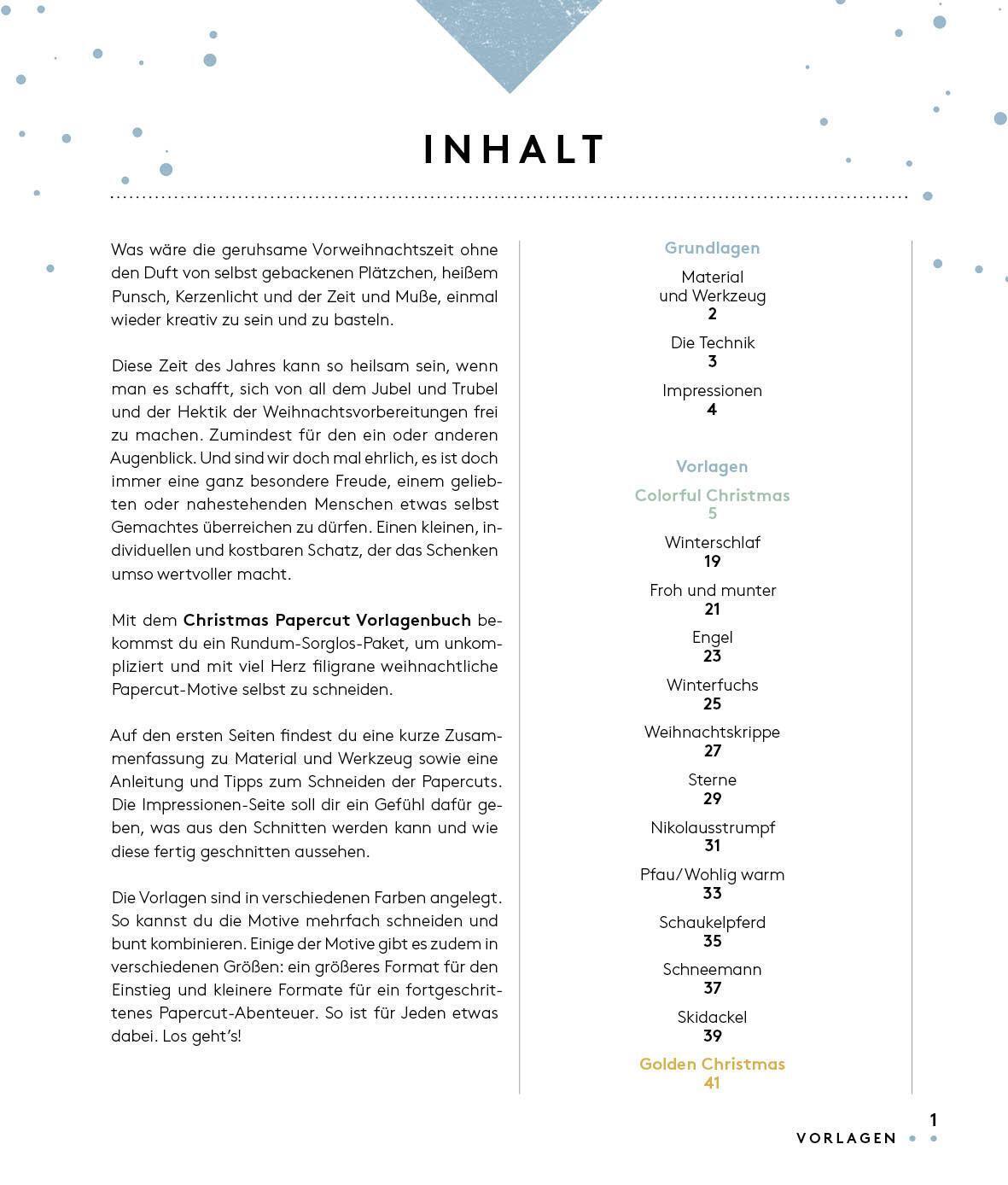Thumbnail - Set: Christmas Papercut - Die Vorlagenmappe Mit Anleitung Und 20...