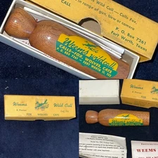 New Vintage WEEMS Wild Call for Fox & Wolves, Cats w/ box  Segmented Woods Hunt