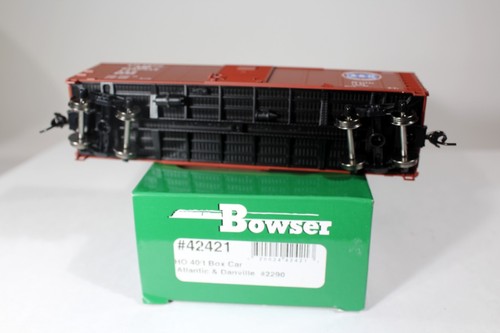 Bowser HO 40' Box Car Atlantic & Danville 2290 Brown - Picture 4 of 4