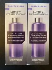 2* Bausch + Lomb Lumify Eye Illuminations 3 in 1 Micellar Cleansing Water