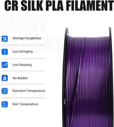 Creality Silk PLA Filament 1,75mm Filament für 3D Drucker mehrfarbig 1kg/Rolle - Bild 33 von 68
