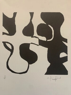 Grisoni Giroud ? Art Abstrait Moderne Contemporain 8/25 ex circa 1980 56 x 38 cm - Photo 1/4