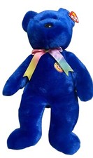 Ty Original Beanie Buddy Babies CLUBBY LARGE 1999 Blue Official Club Bear 14"