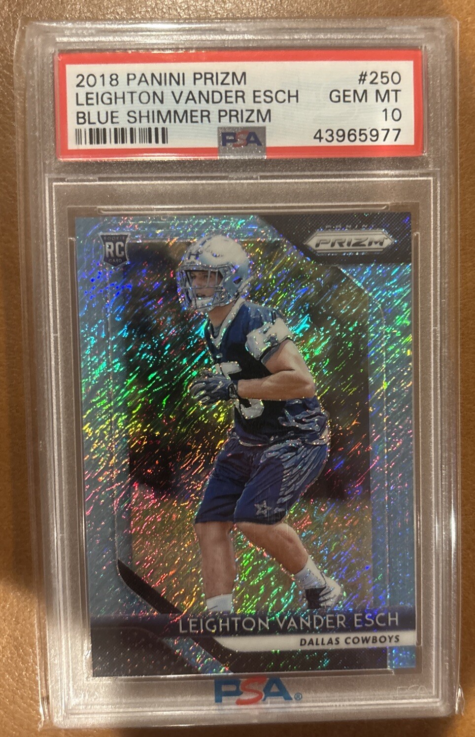 Leighton Vander Esch Panini Prizm #250 Blue Shimmer Prizm