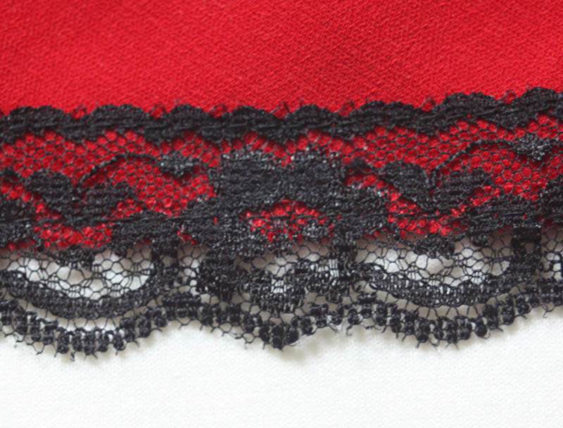 Red Camisole with Black Lace by Studio 1 - Size 12 or Medium Red Camisole with Black Lace by Studio 1 - Size 12 or Medium