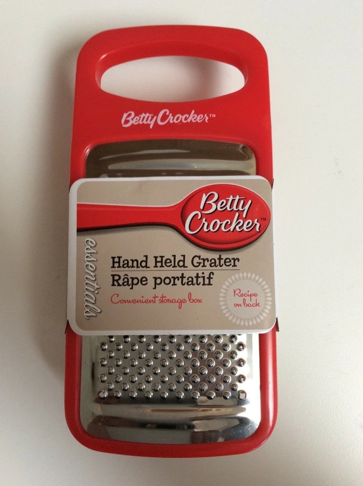 Betty Crocker Essentials-Rallador de mano con caja de almacenamiento-Rojo-NUEVO EN EMBALAJE Foto 2 de 3