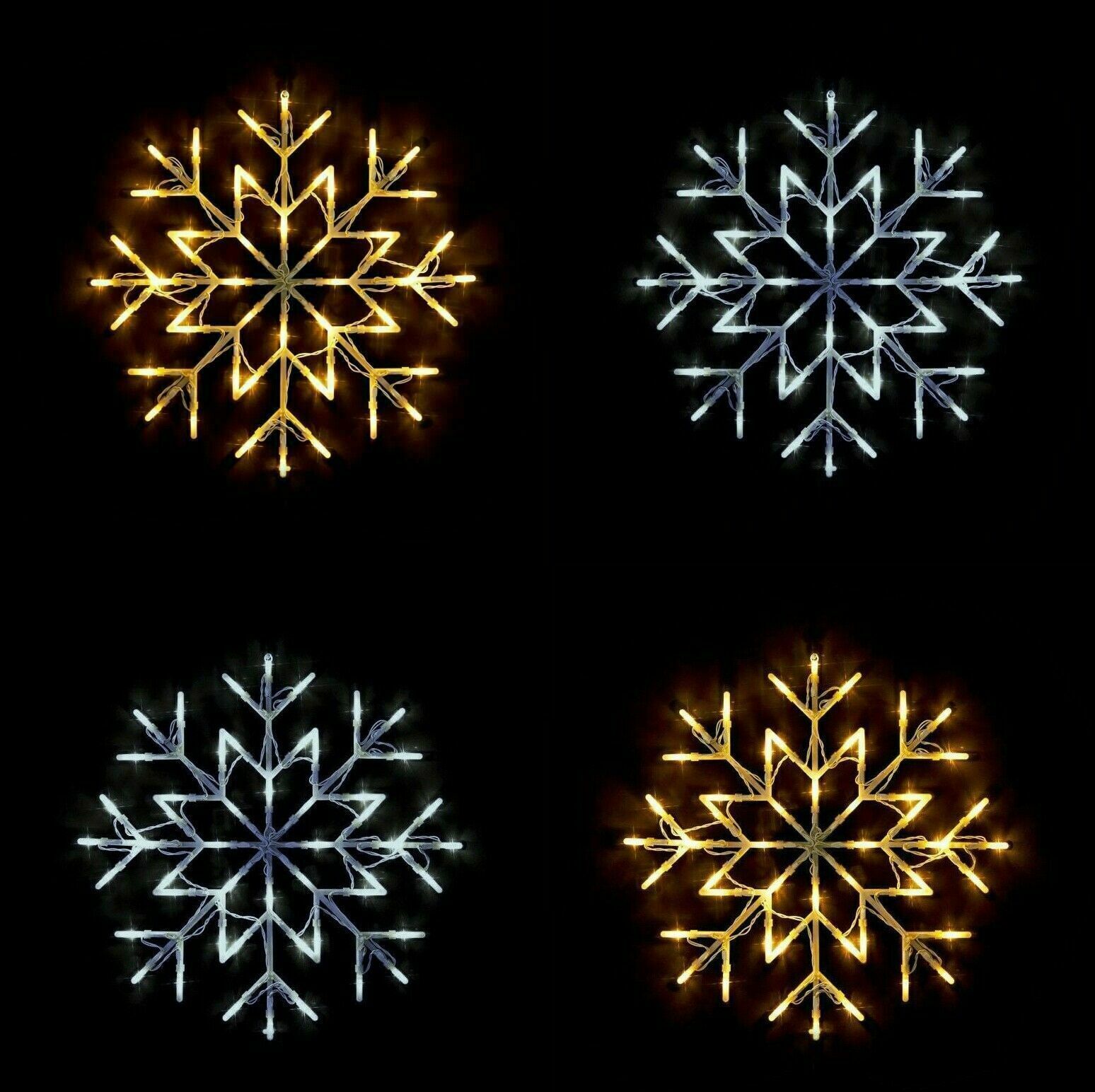 50 LED WINDOW SNOWFLAKE Fairy Light Up Home Party Christmas Xmas
