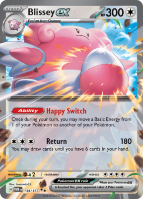 Blissey ex 134/167 - Twilight Masquerade - Pokemon TCG - Double Rare