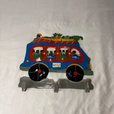 Vintage Handmade Tap Tap Bus Scrap Metal Wall Decor Haitian Folk Art Hanger