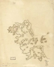 20" x 24" 1775 Map Of Boston & Harbour Nautical Charts