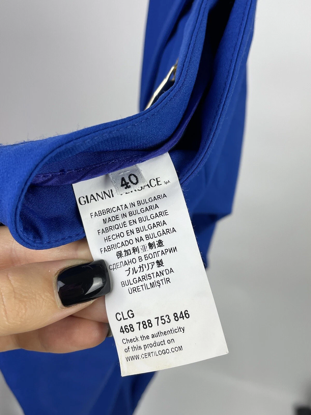 Pantalone donna blu Versace Collection taglia 40