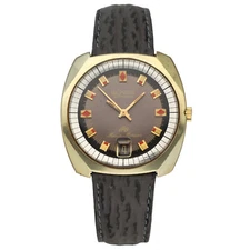 Vintage LeCoultre HPG Master Mariner 14k Gold Electroplate Automatic Wrist Watch
