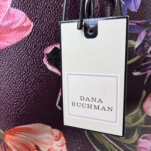 Dana Buchman Schulranzen Tulpen Blumenmuster braun Kuppel Handtasche ablösender Schultergurt Neu mit Etikett - Bild 11 von 21