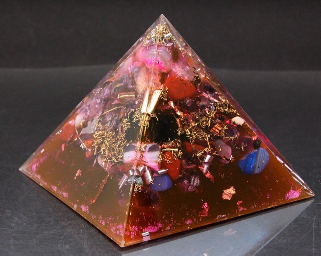 Orpanit® Orgonit Erzengel Chamuel Pyramide XL Rosa - Pink Herzlichkeit Liebe