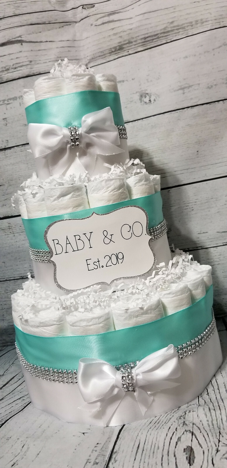 fishing boat diaper cake