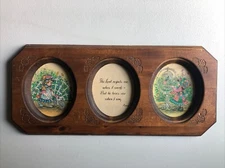 Vintage Picture And Wooden Frame