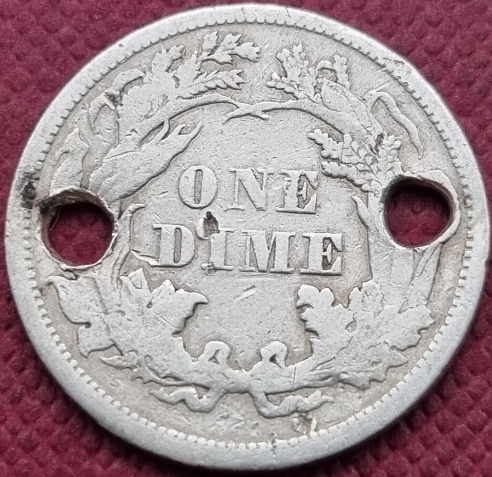 Moneda de diez centavos S Seated Liberty 1866 10c mejor grado XF detalles #51230 Foto 2 de 2