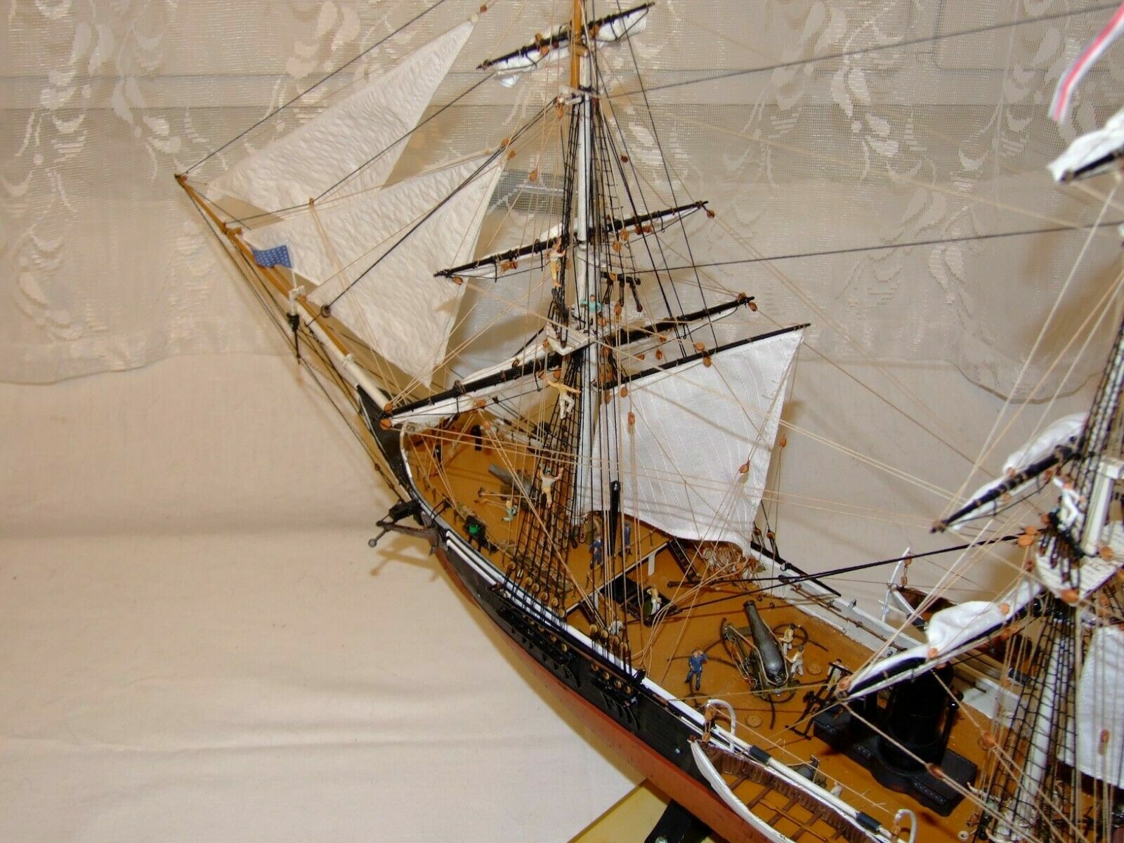 Revell USS Kearsarge 196 set of Standard sails for mode sewed on CNC