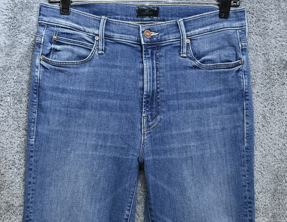 Pantalones de mezclilla ajustados MotherThe Runaway Step Fray dobladillo para mujer talla 29 Foto 2 de 4