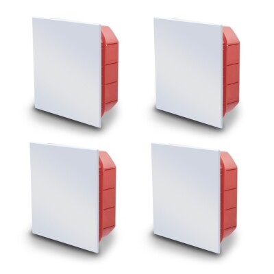 4x Abzweigdose Unterputz 100 x 100 x 45 mm Klemmkasten mit Deckel IP40 Dose Box