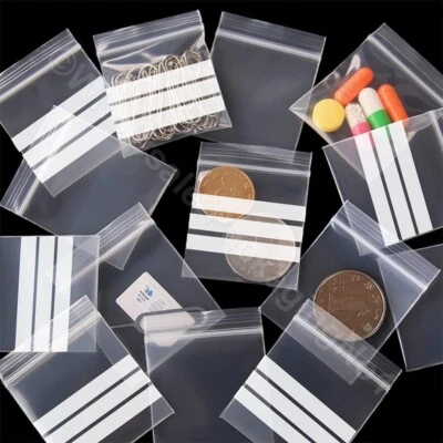 MAXGRIP Grip Seal Bags WITH WRITE ON PANEL Resealable Polythene Cheapest Bags Clear Poly