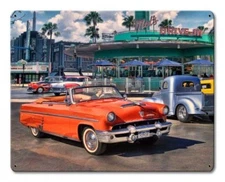 Sunday Cruise at Mel's Drive-In Metal Sign