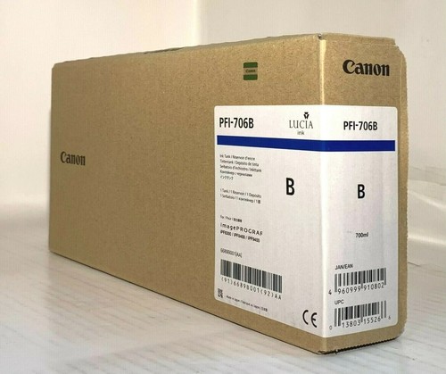 Original Canon PFI-706B Blue iPF8300 iPF8400 IPF9400 / 700ml INK 6689B00 - 第 1/3 張圖片