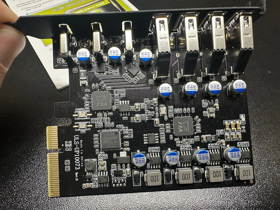 High-Speed USB3.1 PCIE Card with 7 Ports, 4 Type-A and 3 Type-C for Desktop - Image 2 of 4