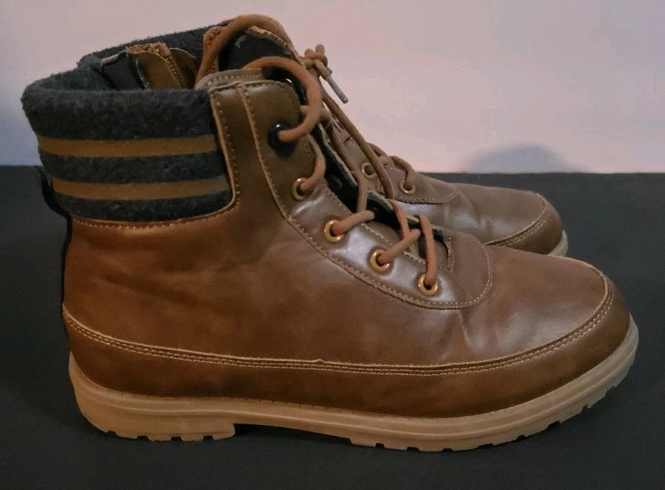 Kenneth Cole Niños Jasper Jace Zapatos de Vestir Talla 4 Botas Encaje Cremallera Camuflaje Interior Foto 4 de 4