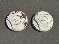 Original Pair Of Vintage 1964 1965 Gmc 12 Ton 10.5 Truck Suburban Hubcaps Rare