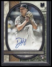 2025 Topps Museum Collection #AA-DH DJ Herz Archival Autographs Amethyst