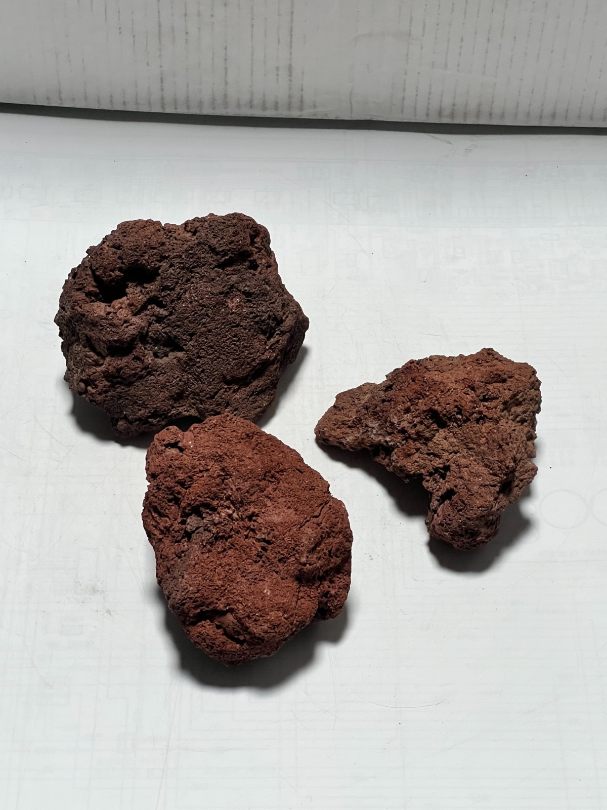 3) Natural Red Lava Rock Unique Volcanic Stone for Aquariums, Terrar