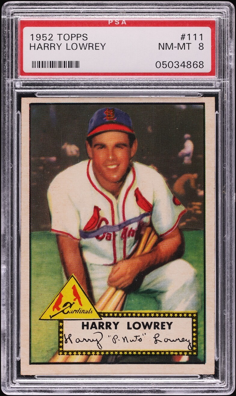 1952 Topps Harry Lowrey #111 PSA 8, Only 6 Graded Higher