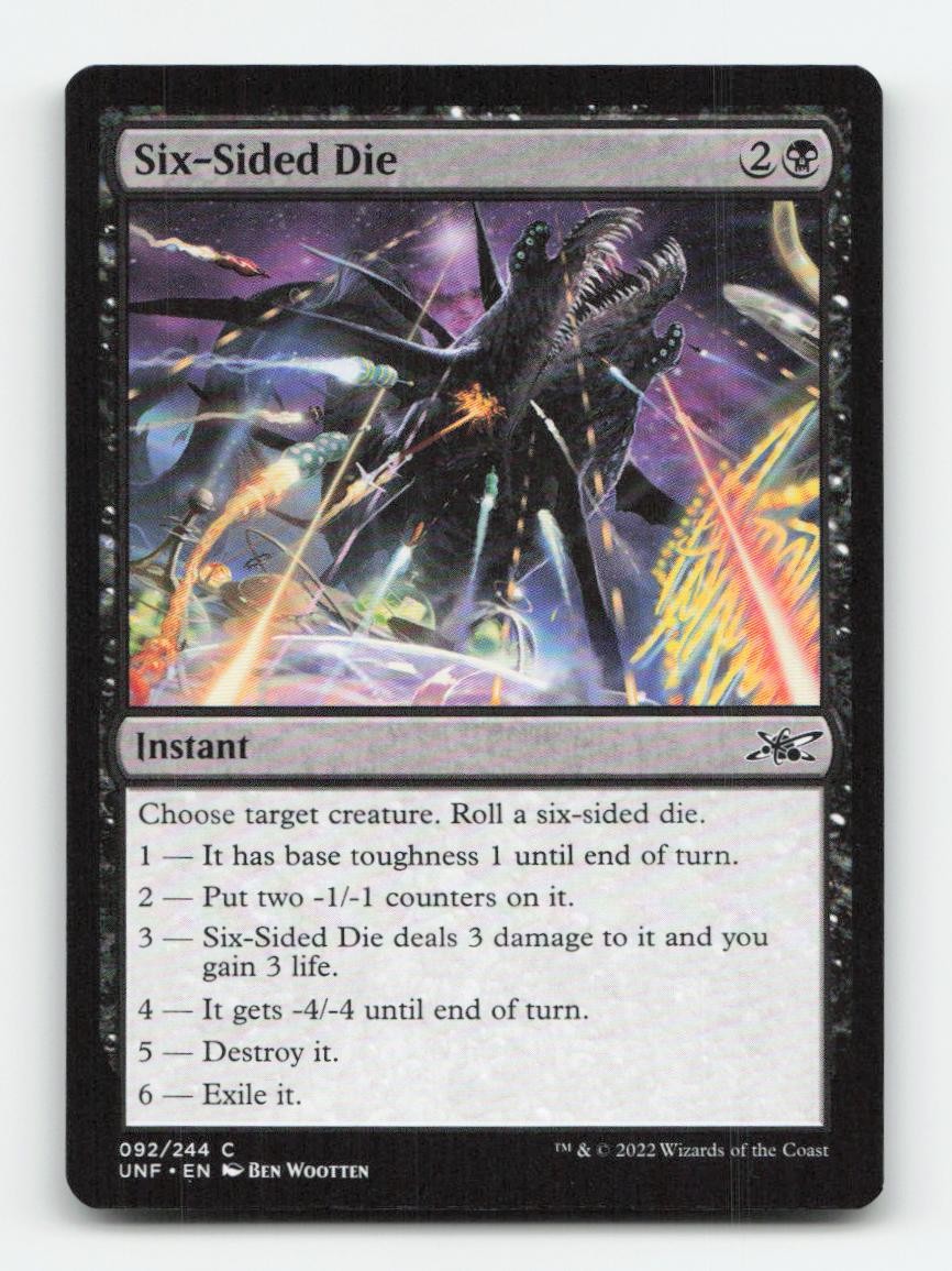 Six-Sided Die 92 Common Unfinity Magic: The Gathering Near Mint