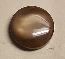 Vintage Set of 4  Brown  Metal Shank  Buttons 5/8" 15 mm