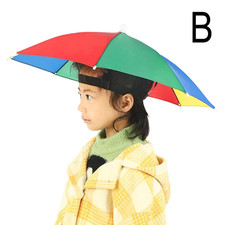 Children Rain Umbrella Hat Portable Foldable Outdoor Sun Shade Waterproof Campin