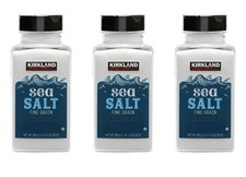 3 -Kirkland Signature, Pure Sea Salt, 30 oz Fine Grain USA 3 Pack