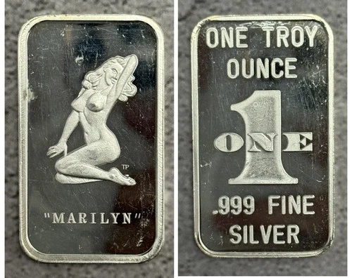 Marilyn Monroe Silver Art Bar 1 oz .999 Fine Silver