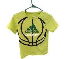 Adidas Youth Neon Green Short Sleeve T-shirt Basketball Size: 7