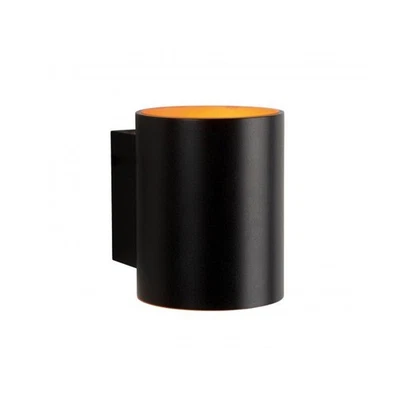 Wandleuchte Lampe Squalla Schwarz matt Gold rund IP20 max 6W G9 LED Up & Down - Bild 1 von 2