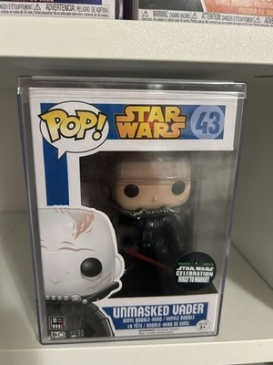 Funko Pop Star Wars #43  2015 Unmasked Vader  Star Wars Celebration