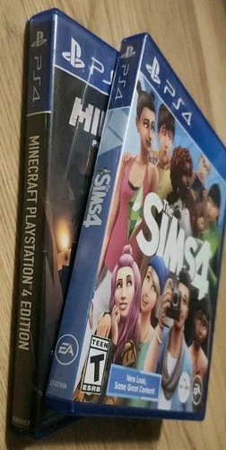 PS4 games - The Sims 4 & Minecraft - roleplaying / sandboxgameplay
