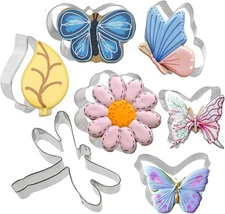 Pack of 7 Butterfly Cookie Cutter Set – Stainless Steel Cookie Cutters Dragon