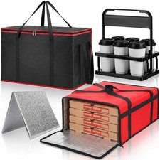 3 Set Insulated Food Delivery Bag Kits 23" x 15" x 14" Insulated Delivery Bag...